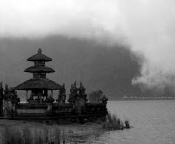 Temple, Lake Bratan - Bali by Penny Murphy 